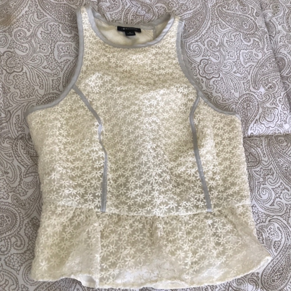 Off white peplum blouse